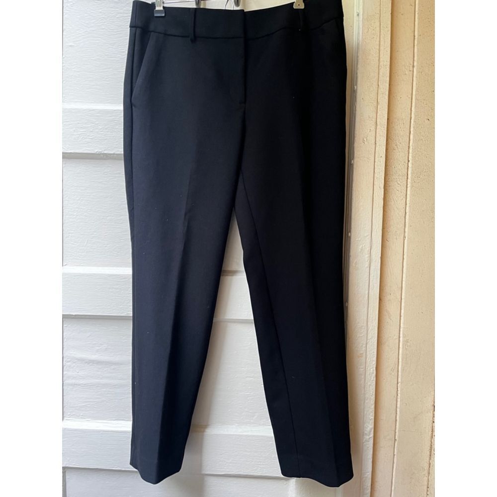 LOFT Black Slim Fit Pants size 10 business corporate minimalist office classic